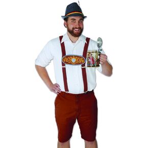 Beistle Bavarian Suspenders, OSFM, Multicolor