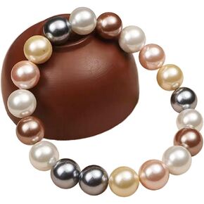 TUOKAY Knotted Pearl Strands 1920s Pearl Bead Necklace Women Lady 47'' Long Multicolor Natural Real Shell Pearl Beads Necklace Great Gatsby Necklace