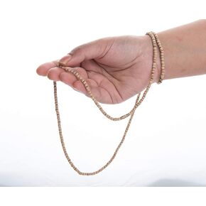 ووندر كير - مسبحة رودراكشا النيبالية الأصلية ذات الوجه الواحد من خرز موخي رودراكشا الديني الطبيعي in Kuwait