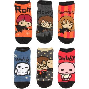 Harry Potter Chibi Character Designs 6 Pack Men And Women Ankle Socks