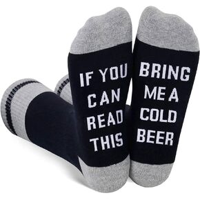 Zmart Funny Saying Socks Men If You Can Read This Socks, Novelty Beer Gifts Whiskey Coffee Taco Socks for Men