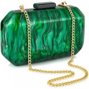 YYW Acrylic Purses Evening Clutch Bag Marbling Handbag for Women Shoulder Bag for Party Wedding Prom