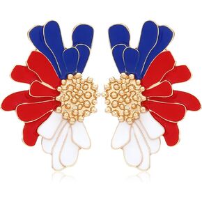 Elegant Bohemian Big Flower Earrings Chic Petal Statement Earrings For Women Girls Vintage Large Flower Earrings For Women Girls in Kuwait