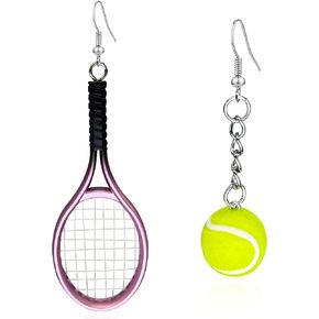CWVHQ Tennis Racket Earrings Tennis Dangle Earrings Sport Jewelry Gifts for Women Girl Tennis Lover