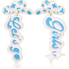 Western Earrings for Women Dangling Hypoallergenic Fun Cowgirl Let’s Go Girls Hat Dangle Earrings Rodeo Nashville Bachelorette Party Mrs Earrings Jewelry Accessories Country Concert Outfits for Women