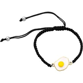 CENWA Egg Jewelry Breakfast Jewelry Egg Pendant Adjustable Bracelet Egg Gift Egg Lover Gift