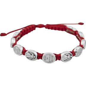 Divine Mercy Blessing Bracelet with Red Cord adjustable