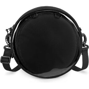 STEAMEDBUN Circle Ita Bag Round Crossbody Bag Ita Purse Pin Display Bag with Insert