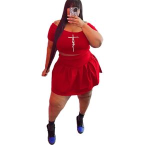 KELOVEPAN طقم تنورة قصير مطوي مقاس كبير مكون من قطعتين للنساء مثير، طقم تنورة بدون أكتاف طقم بدلة مكون من قطعتين in Kuwait