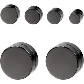 Aroncent Magnetic Earrings for Men Stainless Steel No Piercing Clip on Earrings Black Stud Earrings Fake Gauges Earrings Set