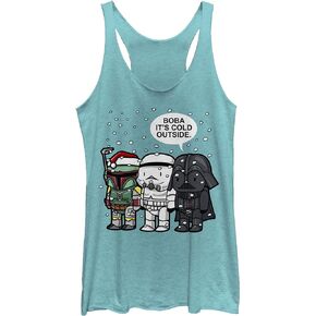STAR WARS Girls Boba It's Cold Women's Racerback Tank Top