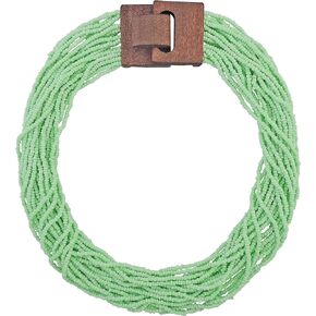 Fashion Multi Layer Strand Collar Colorful Chunky Necklace for Women Tropic Boho Style Necklace