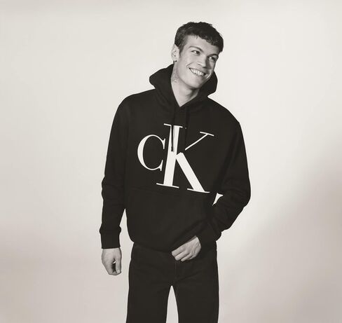Calvin Klein Men's Relaxed Fit Monogram Logo Fleece Hoodie in Saudi Arabia