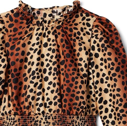 Janie and Jack Girl's Animal Print Satin Dress (Toddler/Little Kids/Big Kids) in Saudi Arabia