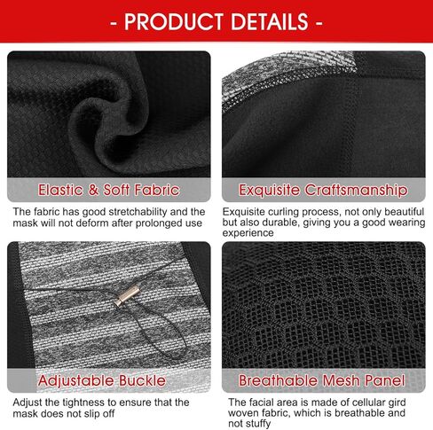 هاديونغ قناع وجه شتوي وقناع تزلج للرقبة - قناع بالاكلافا جيد التهوية للرجال والنساء لتدفئة الرقبة للطقس البارد - واقي مقاوم للرياح للتزلج والصيد والمشي لمسافات طويلة وركوب الدراجات in Kuwait