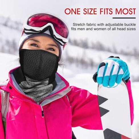 هاديونغ قناع وجه شتوي وقناع تزلج للرقبة - قناع بالاكلافا جيد التهوية للرجال والنساء لتدفئة الرقبة للطقس البارد - واقي مقاوم للرياح للتزلج والصيد والمشي لمسافات طويلة وركوب الدراجات in Kuwait