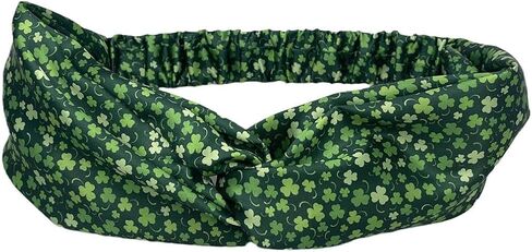 BBTDIN St Patrick's Turban for Women Shamrock Headband Green Girls Hair Band Headwarp JHSP40 (B2) in Saudi Arabia
