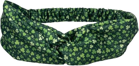 BBTDIN St Patrick's Turban for Women Shamrock Headband Green Girls Hair Band Headwarp JHSP40 (B2) in Saudi Arabia