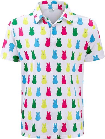 قمصان LINOCOUTON الرجالية لعيد الفصح جولف بولو بأكمام قصيرة in Kuwait