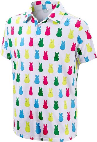 قمصان LINOCOUTON الرجالية لعيد الفصح جولف بولو بأكمام قصيرة in Kuwait