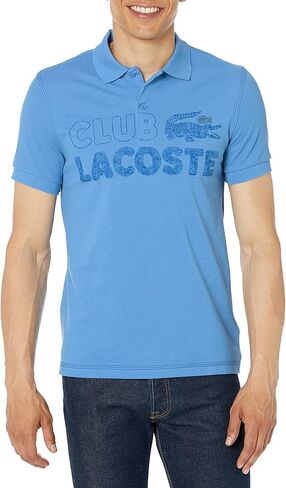 Lacoste Contemporary Collection's Men's Short Sleeve Regular Fit Graphic Petit Pique Polo Shirt in Saudi Arabia