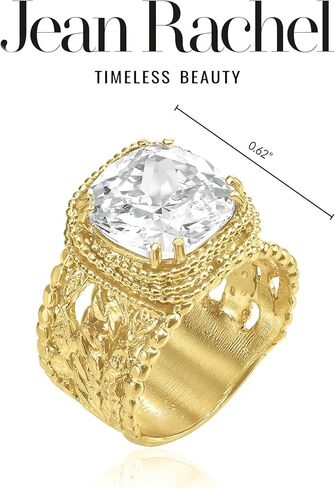 خواتم من الذهب عيار 14 قيراط فوق الفضة الاسترليني مع 13.5 TCW حبيبات زركونيا مكعبة متعددة الخيوط، خواتم ذهبية أنيقة، هدايا للنساء، مجوهرات جمالية، خواتم للنساء، مجوهرات ذهبية للنساء in Kuwait