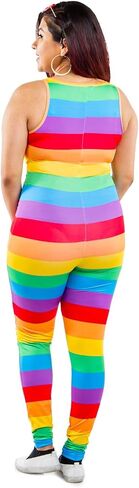 Tipsy Elves Women's Colorful Striped Rainbow Bodysuit - Rainbow Bodysuit Perfect for Pride and St. Paddy's in Saudi Arabia