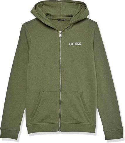 GUESS Boys' Organic Cotton French Terry Zip Up Hooded Sweatshirt in Saudi Arabia
