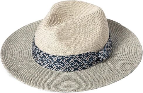 قبعة فيدورا من القش للجنسين للنساء والرجال، قبعة شاطئ قابلة للتعبئة بحافة واسعة قبعة بنما للأشعة فوق البنفسجية بعامل حماية من الأشعة فوق البنفسجية 50+ قبعة صيفية in Kuwait