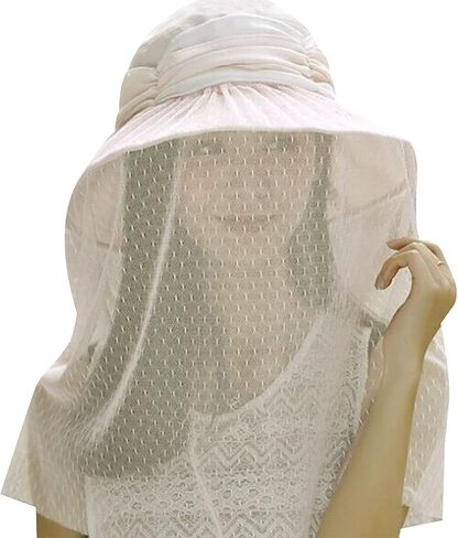 Wide Brim Sun UV Protection Sunhat with Mesh Veil Head Net Hat in Saudi Arabia
