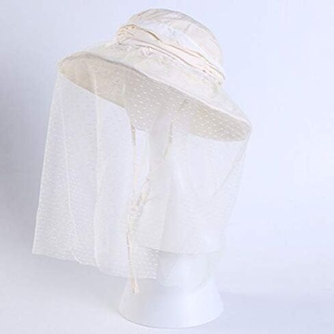 Wide Brim Sun UV Protection Sunhat with Mesh Veil Head Net Hat in Saudi Arabia