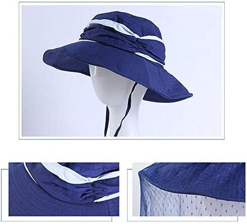 Wide Brim Sun UV Protection Sunhat with Mesh Veil Head Net Hat in Saudi Arabia
