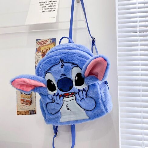 Cute Cartoon Plush Backpack With A Cute Pendant for Women, Anime Mini Plush Backpacks for Teens Girls in Saudi Arabia