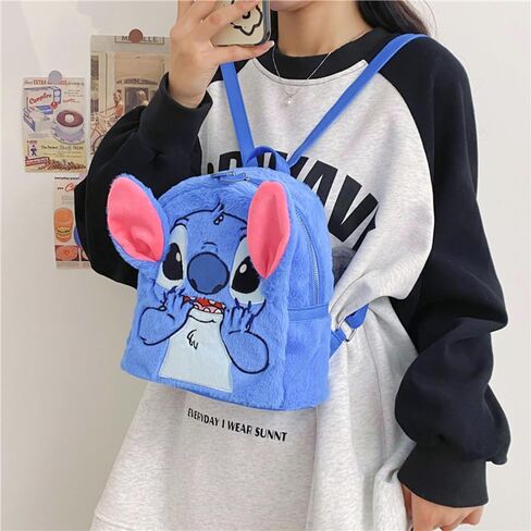 Cute Cartoon Plush Backpack With A Cute Pendant for Women, Anime Mini Plush Backpacks for Teens Girls in Saudi Arabia