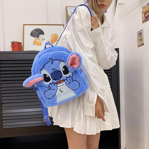 Cute Cartoon Plush Backpack With A Cute Pendant for Women, Anime Mini Plush Backpacks for Teens Girls in Saudi Arabia