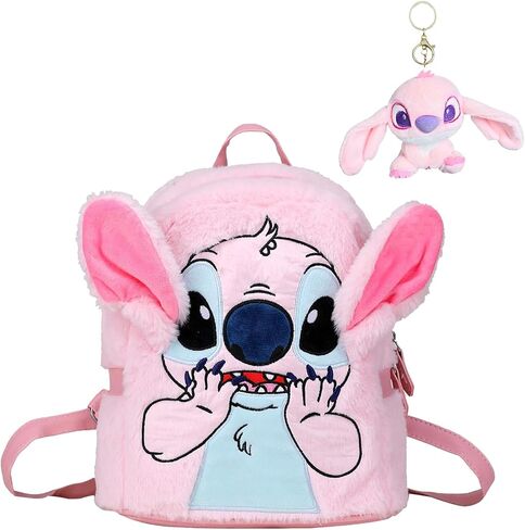 Cute Cartoon Plush Backpack With A Cute Pendant for Women, Anime Mini Plush Backpacks for Teens Girls in Saudi Arabia