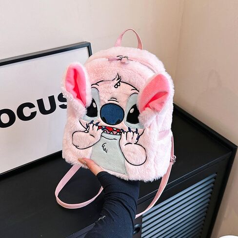 Cute Cartoon Plush Backpack With A Cute Pendant for Women, Anime Mini Plush Backpacks for Teens Girls in Saudi Arabia