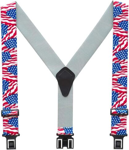 Perry Flag Suspenders - AMERICAN, Belt Clip 42" for 5'0" to 5'9" tall in Kuwait