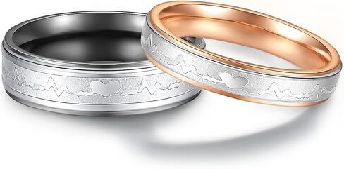 Global Jewelry Titanium Stainless Steel We Love Each Other Wedding Band Set Anniversary/engagement/promise/couple Ring Best Gift in Saudi Arabia