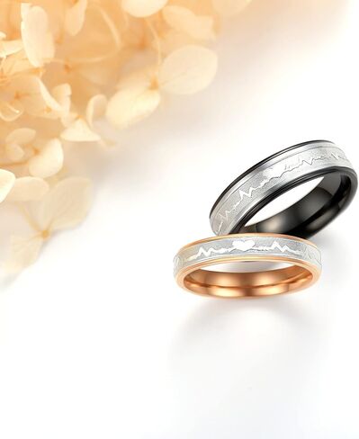 Global Jewelry Titanium Stainless Steel We Love Each Other Wedding Band Set Anniversary/engagement/promise/couple Ring Best Gift in Saudi Arabia