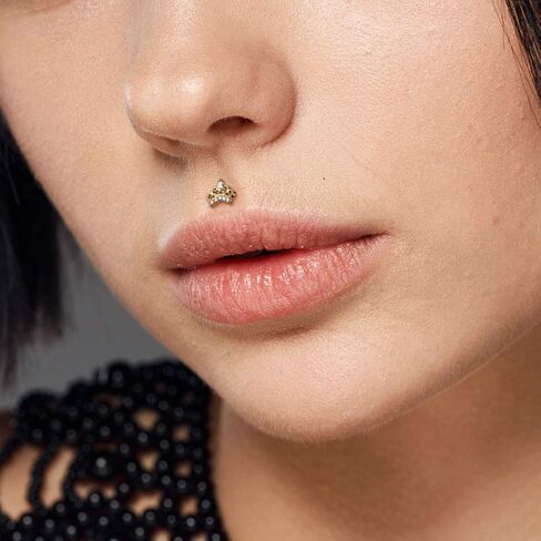 تاج مرصوف بقياس 16 من تشيكوسلوفاكيا بدون خيوط علوية 316L من الفولاذ الجراحي على شكل لابريت، ترصيع خلفي مسطح لغضروف الأذن والأنف in Kuwait