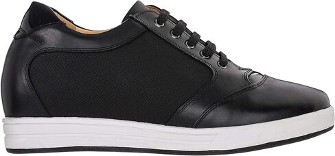 TOTO Men's Invisible Height Increasing Elevator Shoes - Leather/Mesh Lace-up Casual Fashion Sneakers - 3.2 Inches Taller in Saudi Arabia