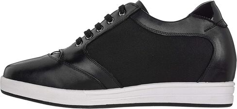 TOTO Men's Invisible Height Increasing Elevator Shoes - Leather/Mesh Lace-up Casual Fashion Sneakers - 3.2 Inches Taller in Saudi Arabia