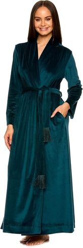 أردية TAHARI النسائية طويلة - رداء حمام قطيفة مع ربطة عنق شرابة - أرواب نسائية أنيقة - رداء هدايا للنساء in Kuwait