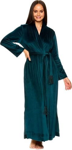 أردية TAHARI النسائية طويلة - رداء حمام قطيفة مع ربطة عنق شرابة - أرواب نسائية أنيقة - رداء هدايا للنساء in Kuwait