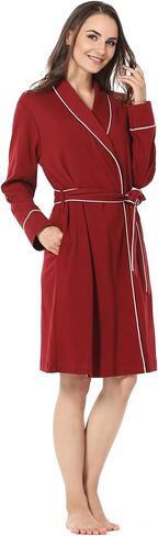 أرواب ULEEMARK النسائية من القطن الناعم للنساء أرواب خفيفة الوزن للنساء رداء حمام in Kuwait