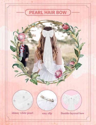 6 قطع من أردية وصيفة العروس من EPLAZA لحفلات الزفاف للنساء، رداء حريري مع قناع العين، وشاح العروس، وطرحة الزفاف وربطات الشعر in Kuwait