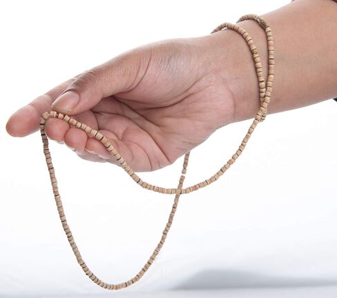 ووندر كير - مسبحة رودراكشا النيبالية الأصلية ذات الوجه الواحد من خرز موخي رودراكشا الديني الطبيعي in Kuwait