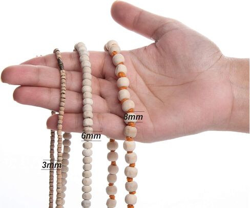 ووندر كير - مسبحة رودراكشا النيبالية الأصلية ذات الوجه الواحد من خرز موخي رودراكشا الديني الطبيعي in Kuwait