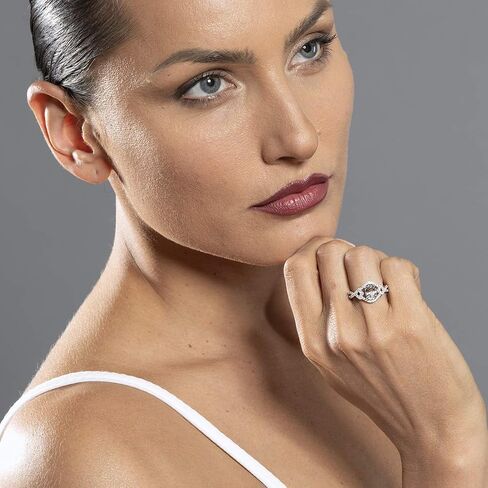 PEORA 925 Sterling Silver Lace Ring for Women Various Gemstones Oval Shape Sizes 5 to 9 in Saudi Arabia